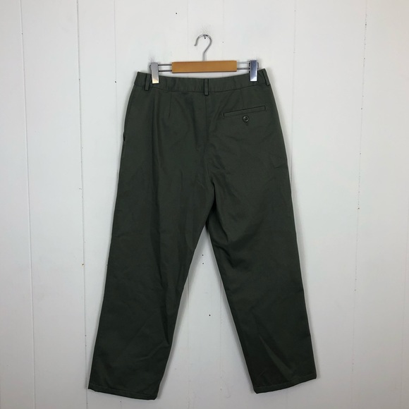 L.L. Bean Green Classic Fit Straight Leg Twill Pants Sz 6 - Picture 12 of 13